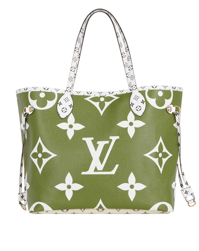 Neverfull MM, &pound;2,200, Handbags, Beige/Green, Canvas, Front view